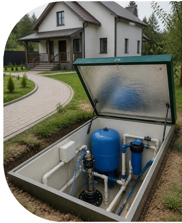 Автономное водоснабжение дома в Южноуральске от 164040 р. | АПаруса-Жрк