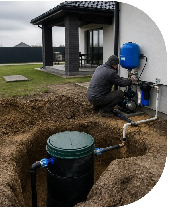 Монтаж автономного водоснабжения частного дома в Южноуральске